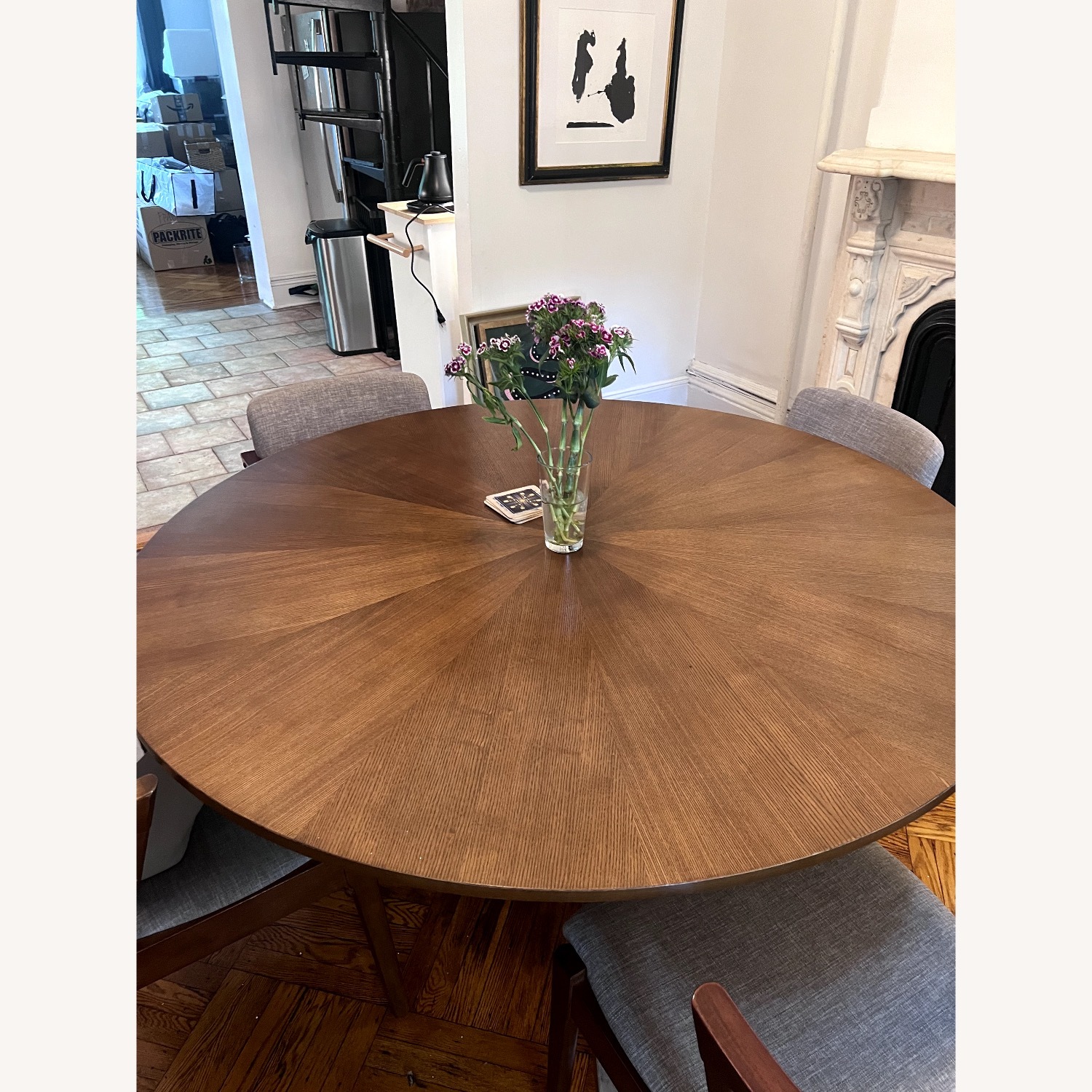 Article Conan Walnut Dining Table & free chairs! - image-5