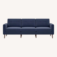 Burrow Nomad Blue Fabric 3+ Seater Sofa