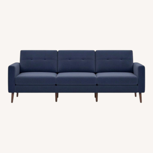 Used Burrow Nomad Blue Fabric 3+ Seater Sofa for sale on AptDeco