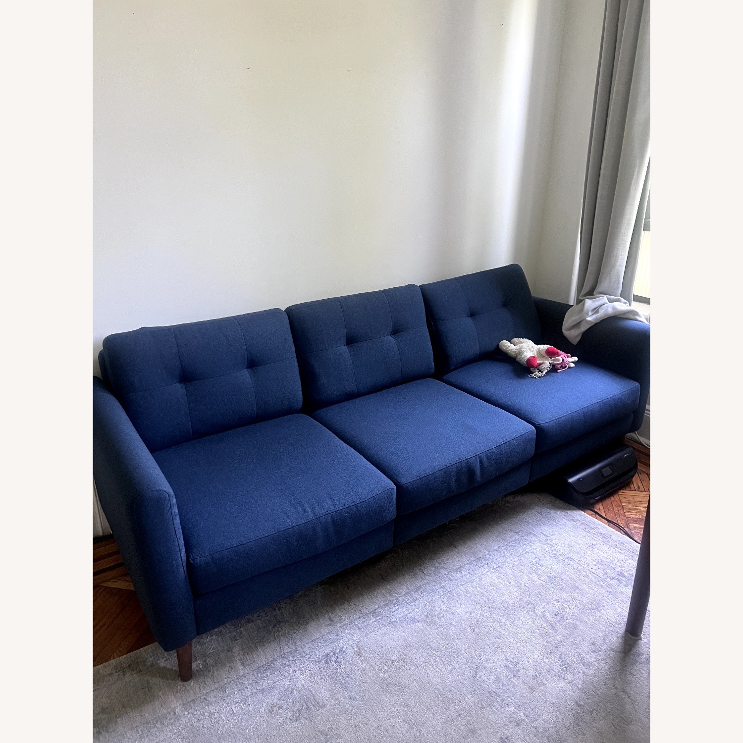 Burrow Nomad Blue Fabric 3+ Seater Sofa - image-2