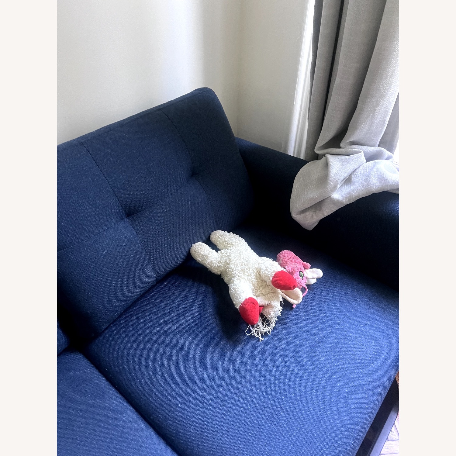 Burrow Nomad Blue Fabric 3+ Seater Sofa - image-4