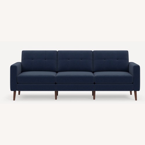 Used Burrow Nomad Blue Fabric 3+ Seater Sofa for sale on AptDeco