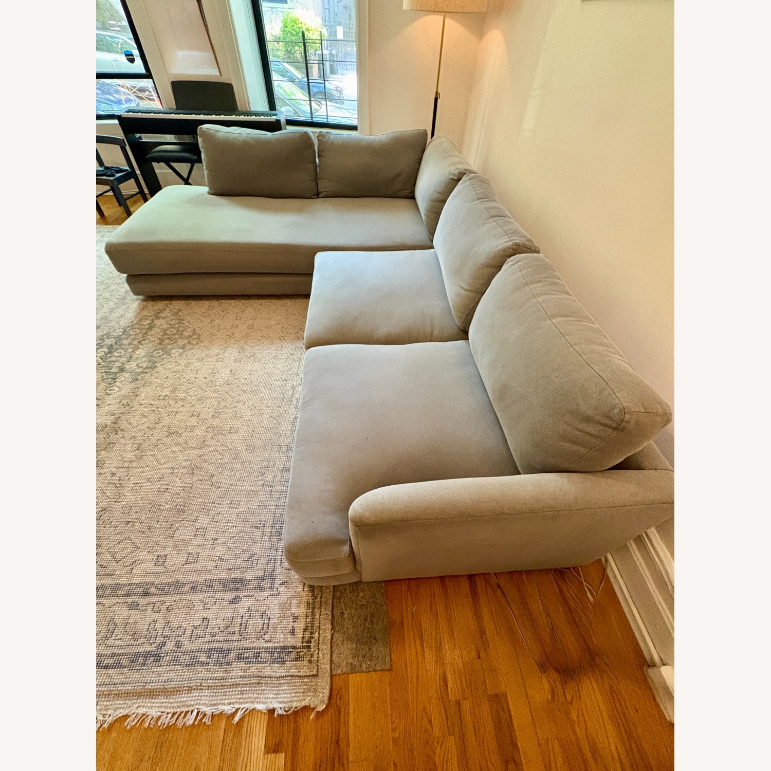 West Elm Haven Sectional Sofa, Feather Gray - image-2