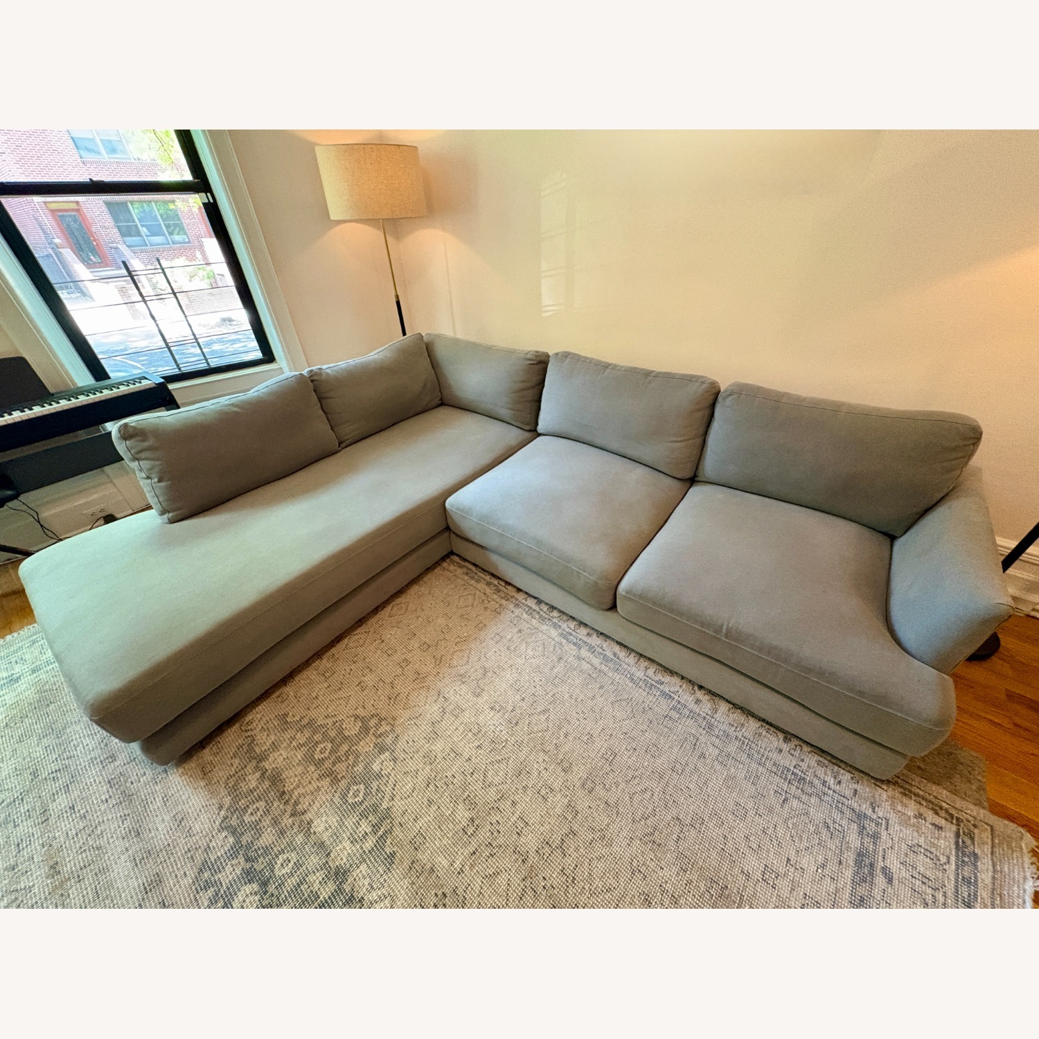 West Elm Haven Sectional Sofa, Feather Gray - image-1