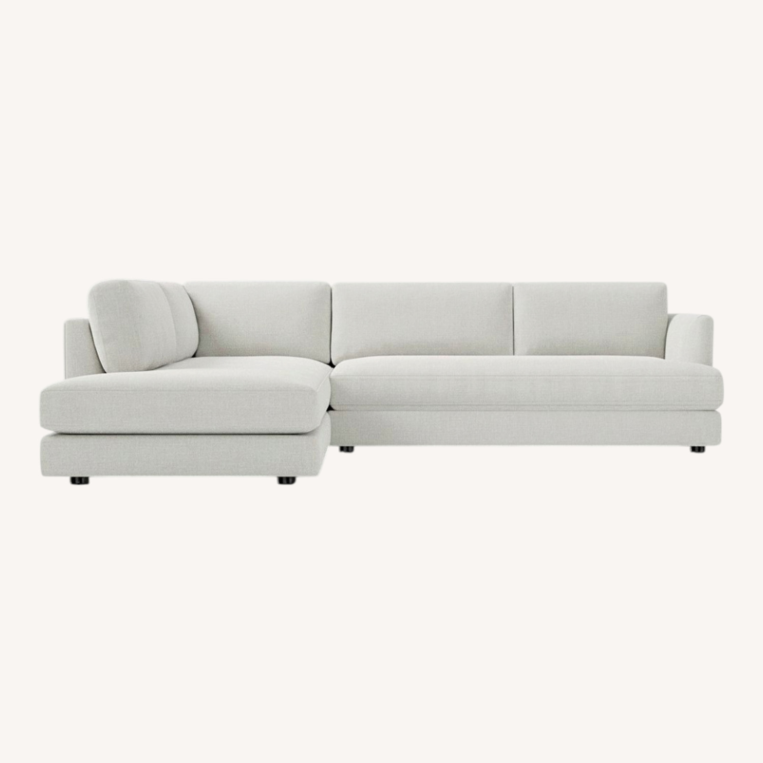 West Elm Haven Sectional Sofa, Feather Gray - image-0