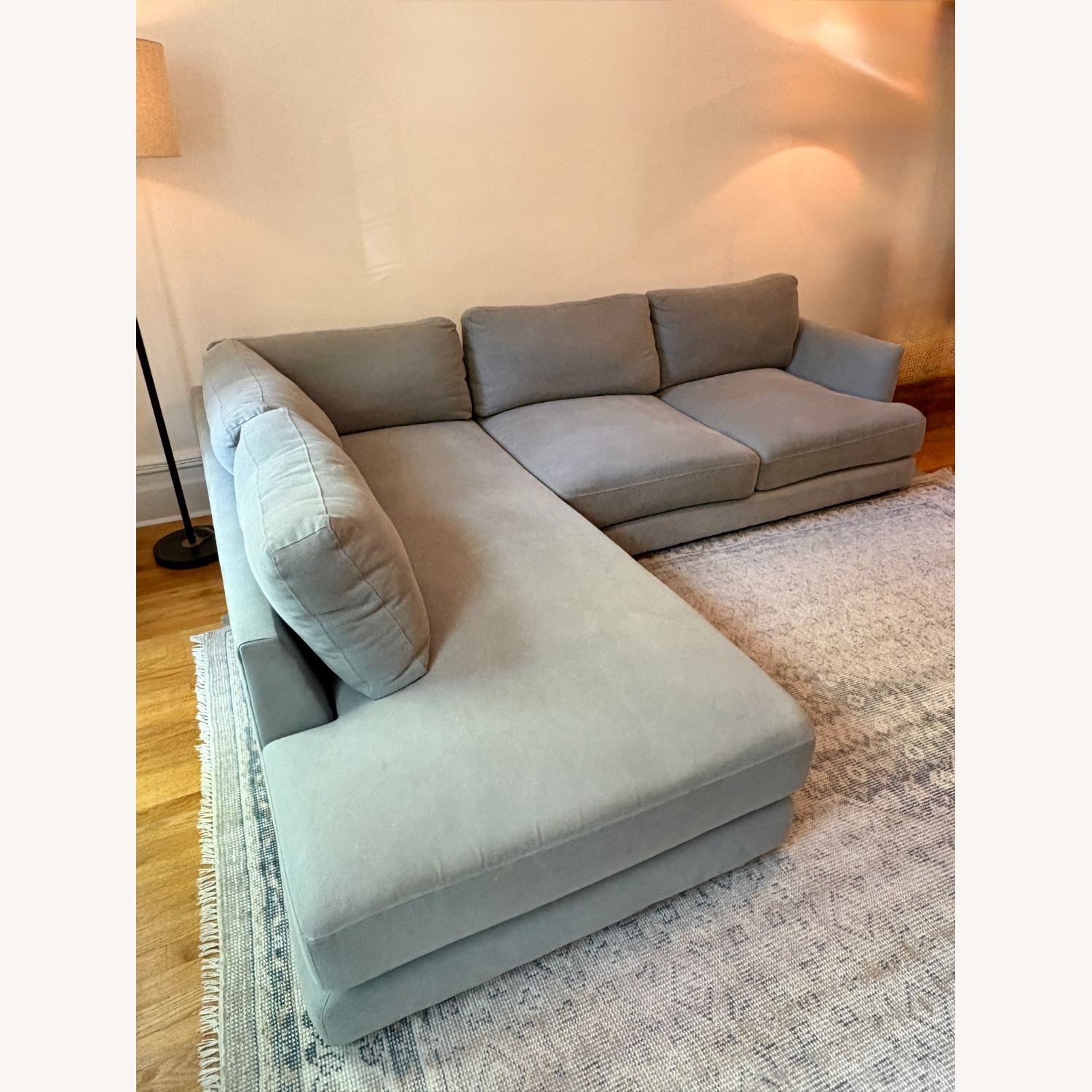 West Elm Haven Sectional Sofa, Feather Gray - image-3
