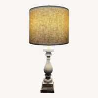 Set of 2 Table Lamps with Charging Ports