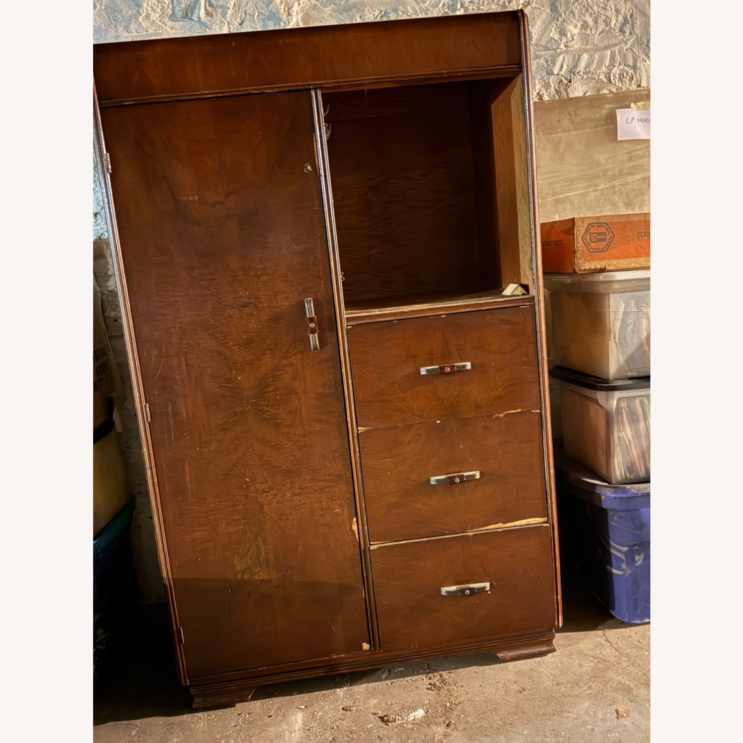 Art Deco Wardrobe / Armoire / Chifferobe - image-1