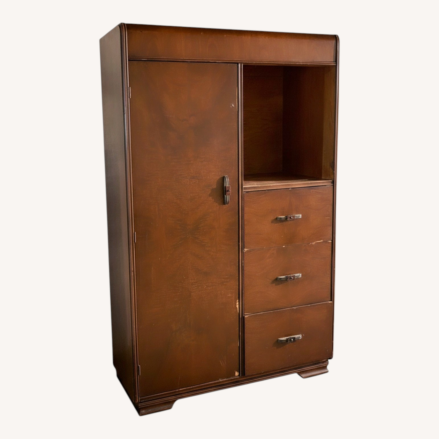 Art Deco Wardrobe / Armoire / Chifferobe - image-0