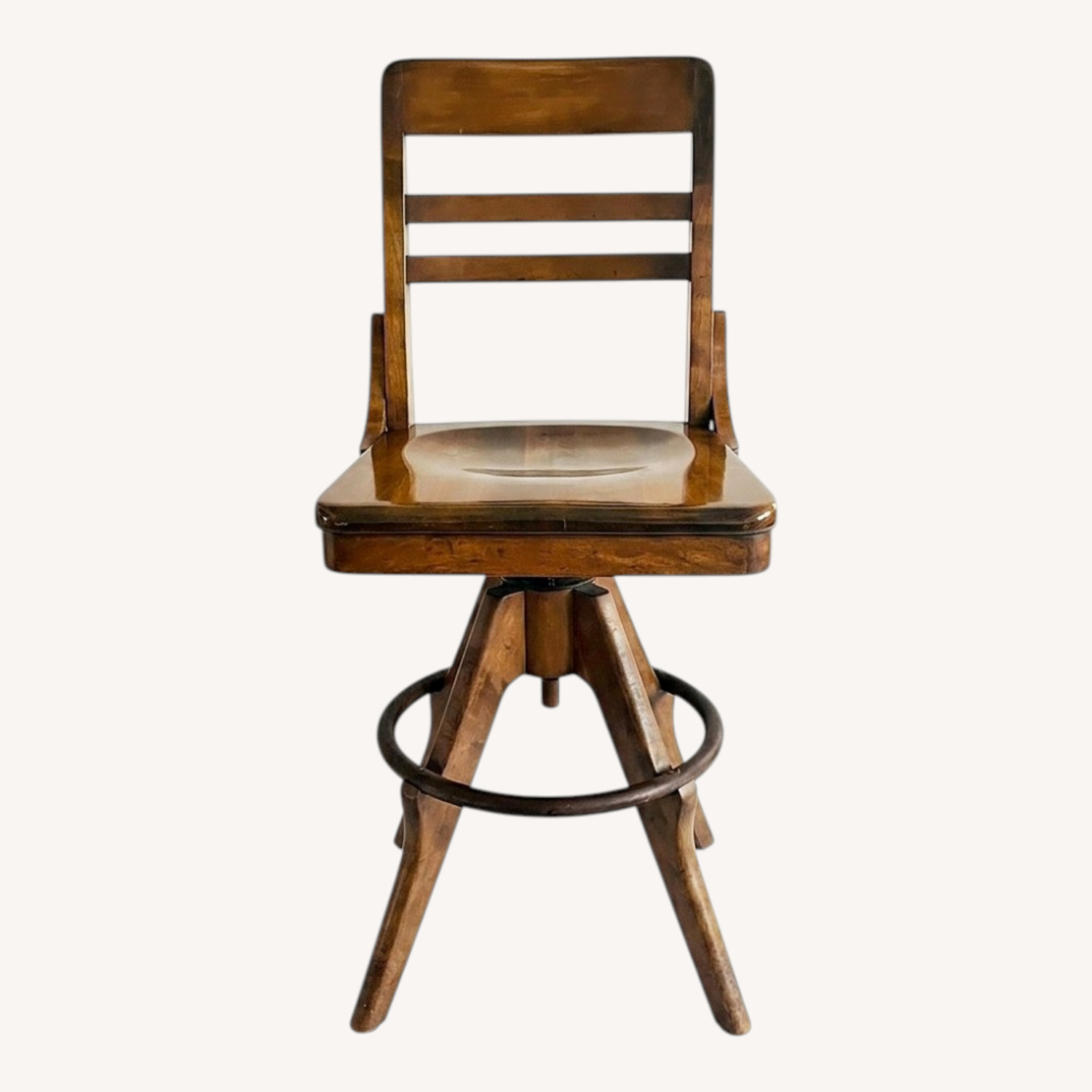 Vintage Drafting Stool Swivel Chair Gunlocke 1940s - image-0