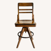 Vintage Drafting Stool Swivel Chair Gunlocke 1940s