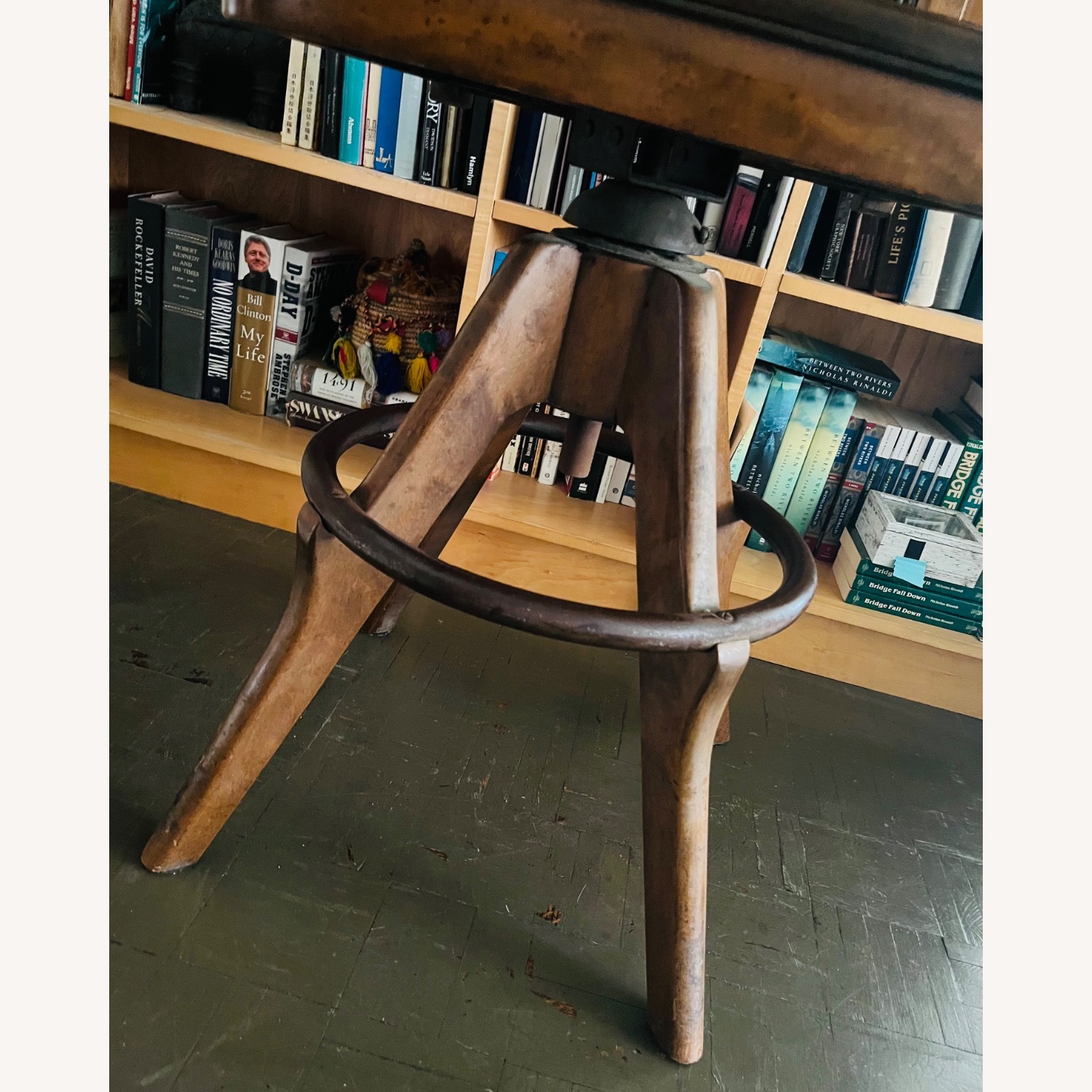 Vintage Drafting Stool Swivel Chair Gunlocke 1940s - image-9
