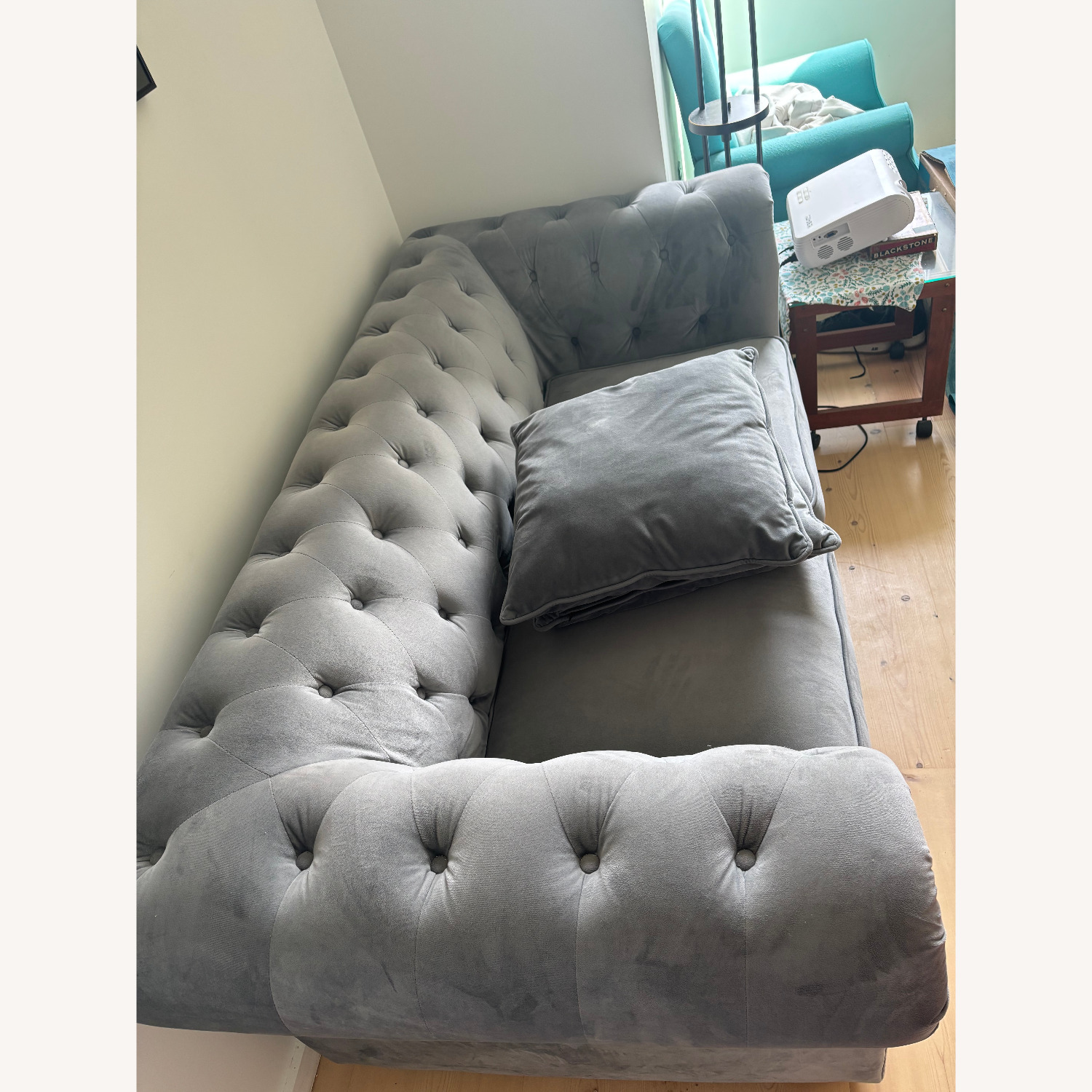 Wayfair Light Gray Fabric 2 Seater Sofa - image-2