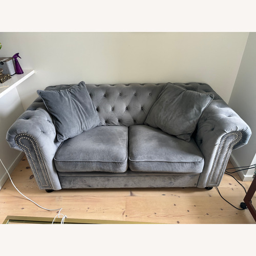 Used Wayfair Light Gray Fabric 2 Seater Sofa for sale on AptDeco
