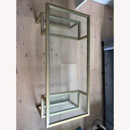 Used Wayfair Gold Glass Coffee Table for sale on AptDeco