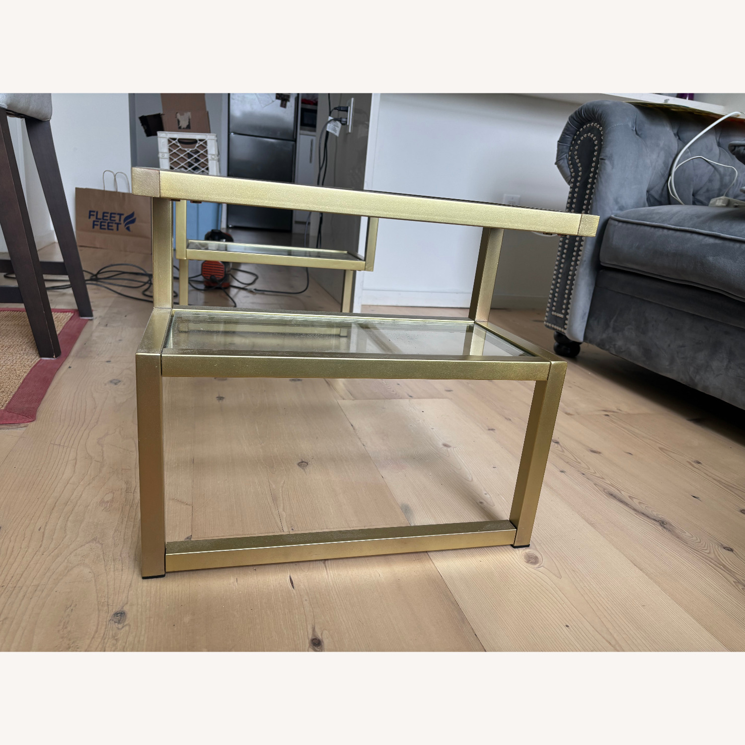Wayfair Gold Glass Coffee Table - image-3