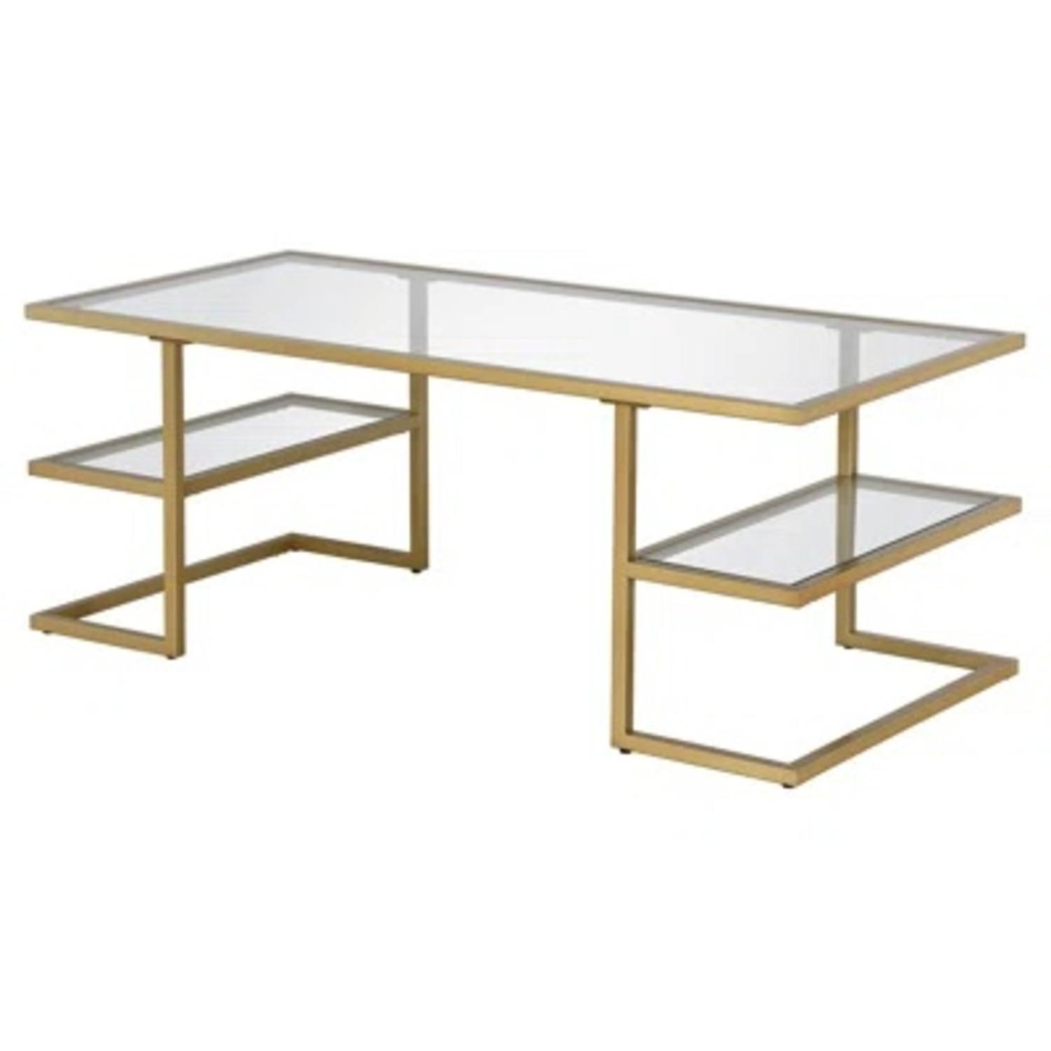 Wayfair Gold Glass Coffee Table - image-4
