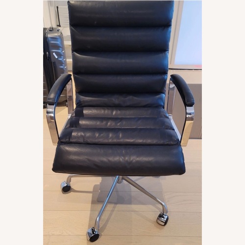 Used Restoration Hardware Oviedo Office Black Leather for sale on AptDeco