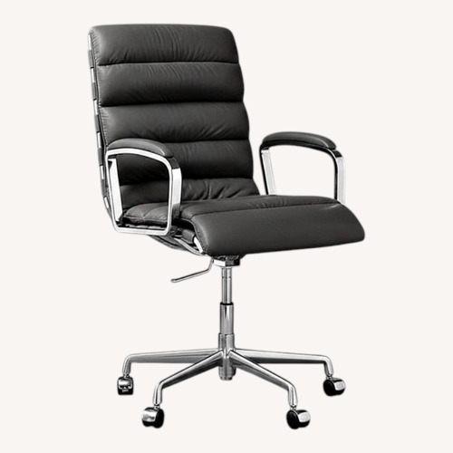 Used Restoration Hardware Oviedo Office Black Leather for sale on AptDeco