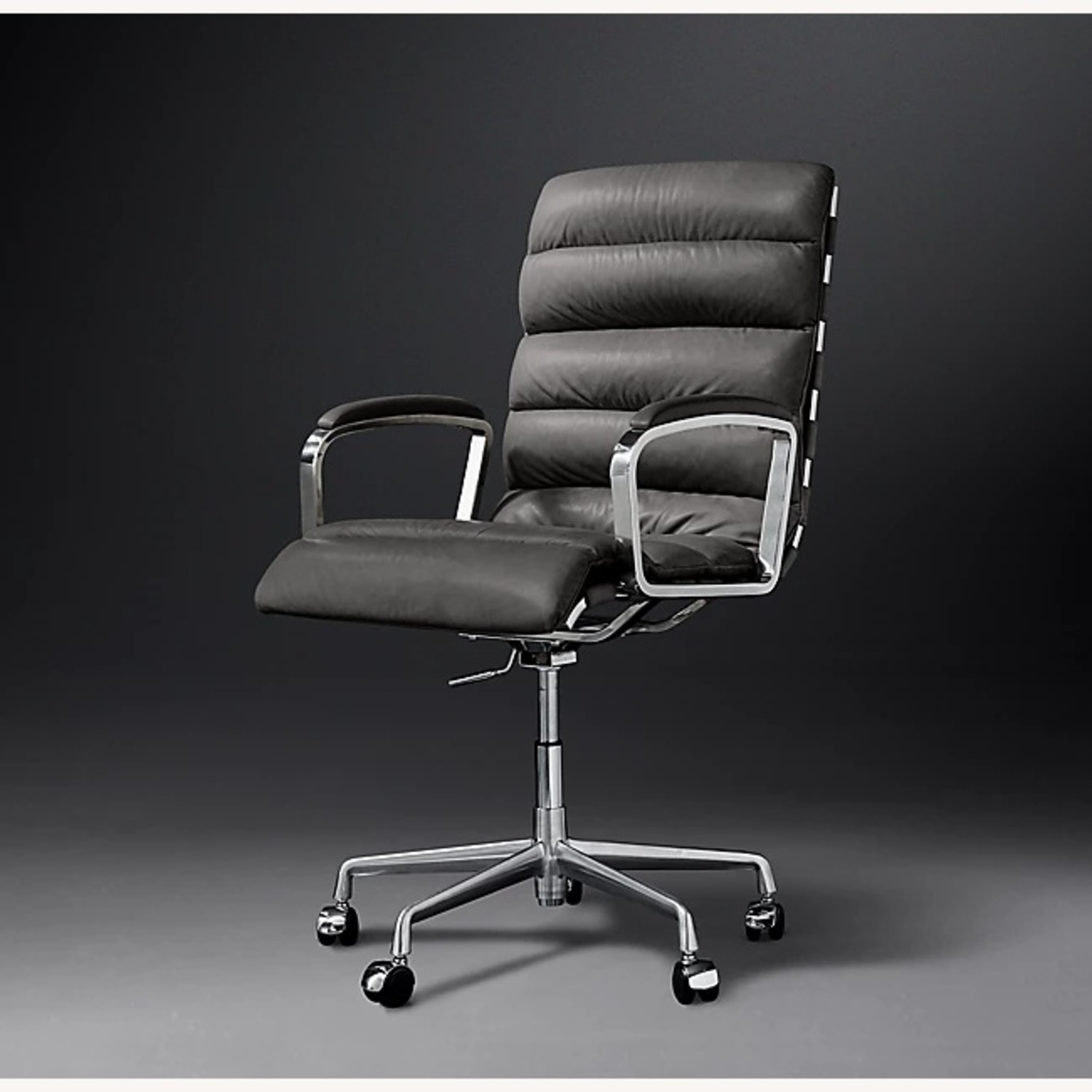 Restoration Hardware Oviedo Office Black Leather - image-11