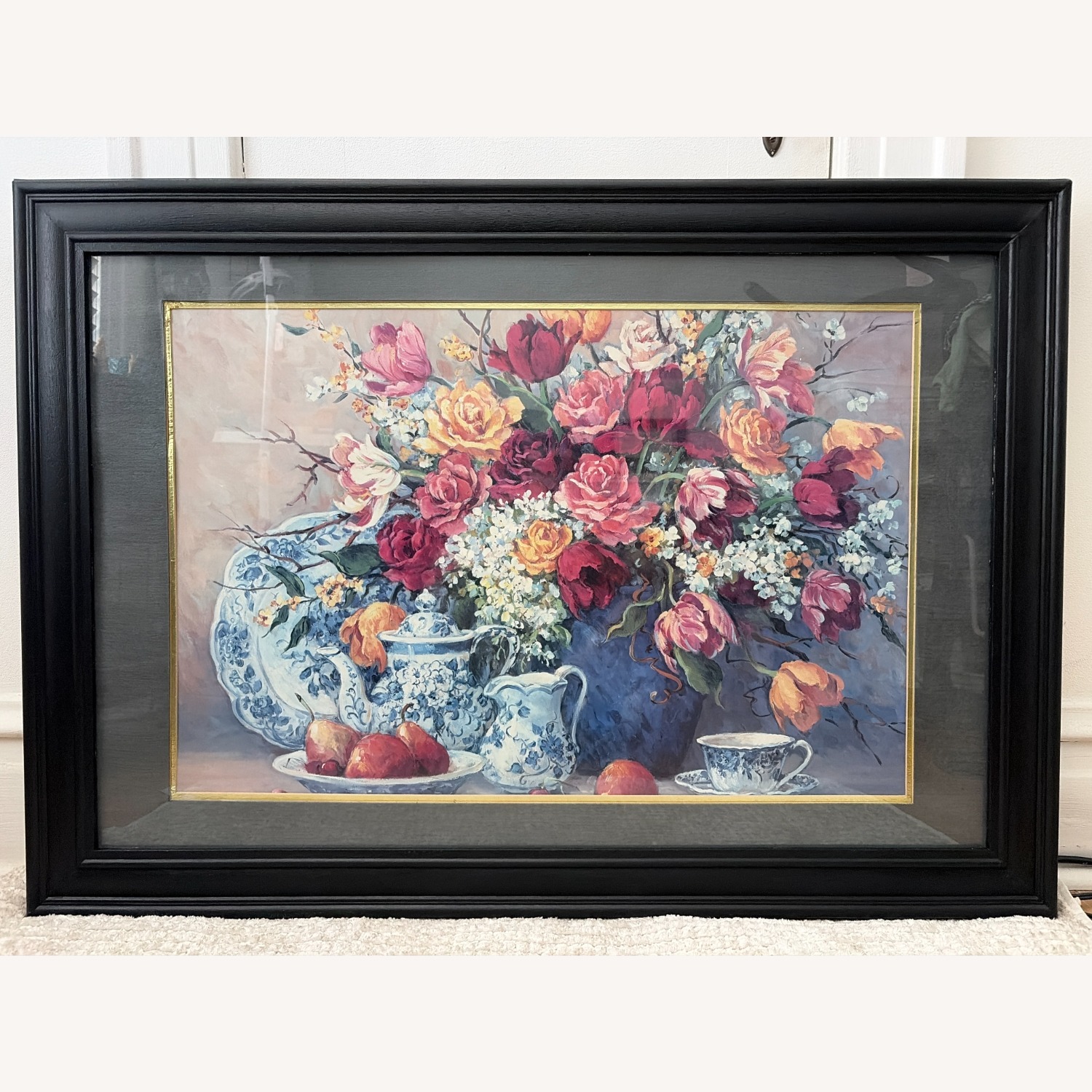 Vintage/Antique Finds Glass Wall Art Barbara Mock Symphony In Blue - image-1
