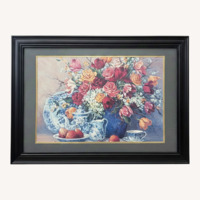 Vintage/Antique Finds Glass Wall Art Barbara Mock Symphony In Blue