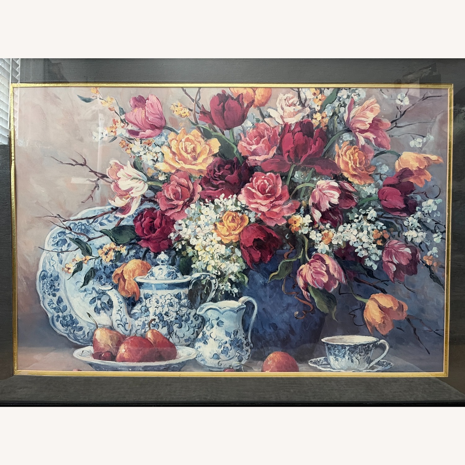 Vintage/Antique Finds Glass Wall Art Barbara Mock Symphony In Blue - image-2