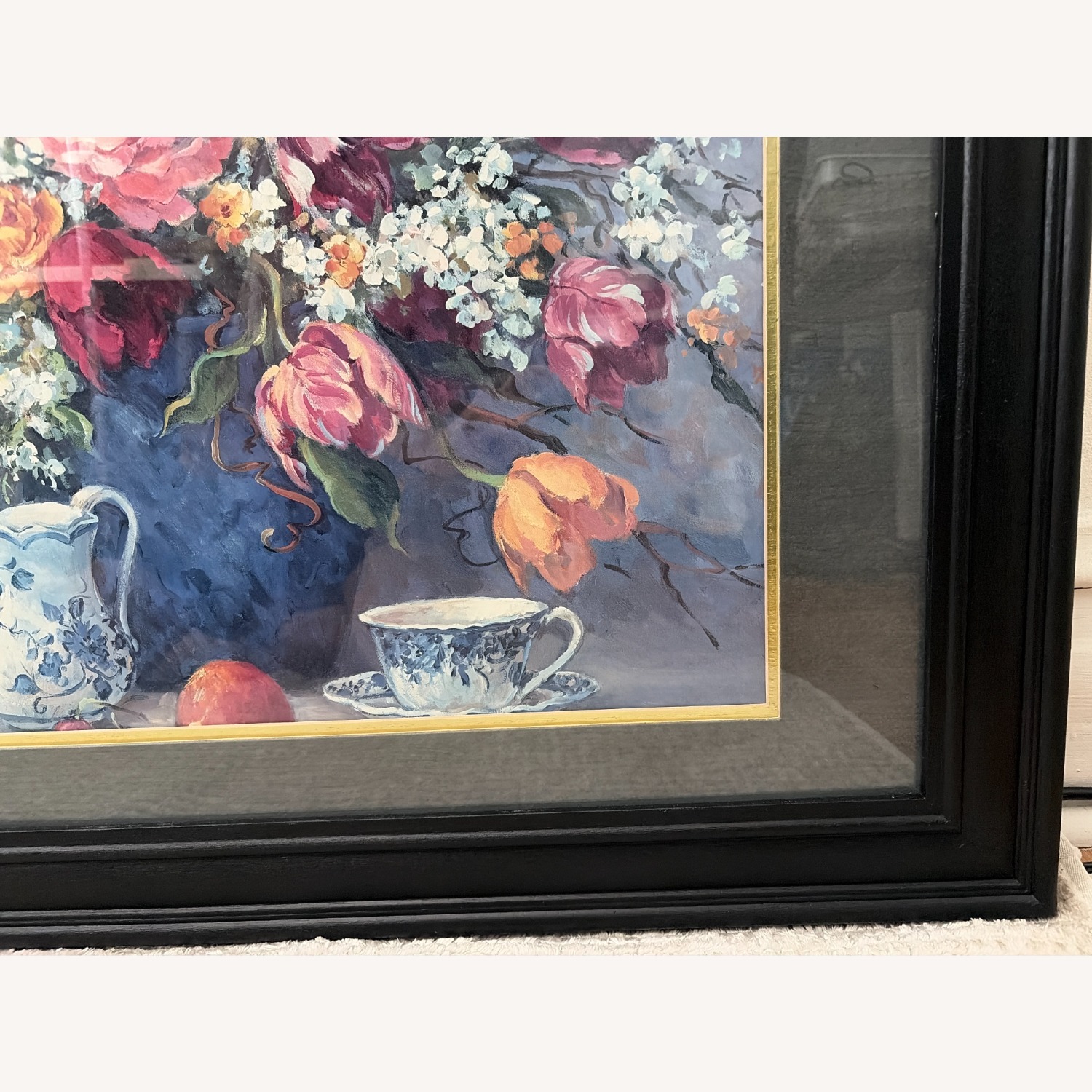 Vintage/Antique Finds Glass Wall Art Barbara Mock Symphony In Blue - image-5