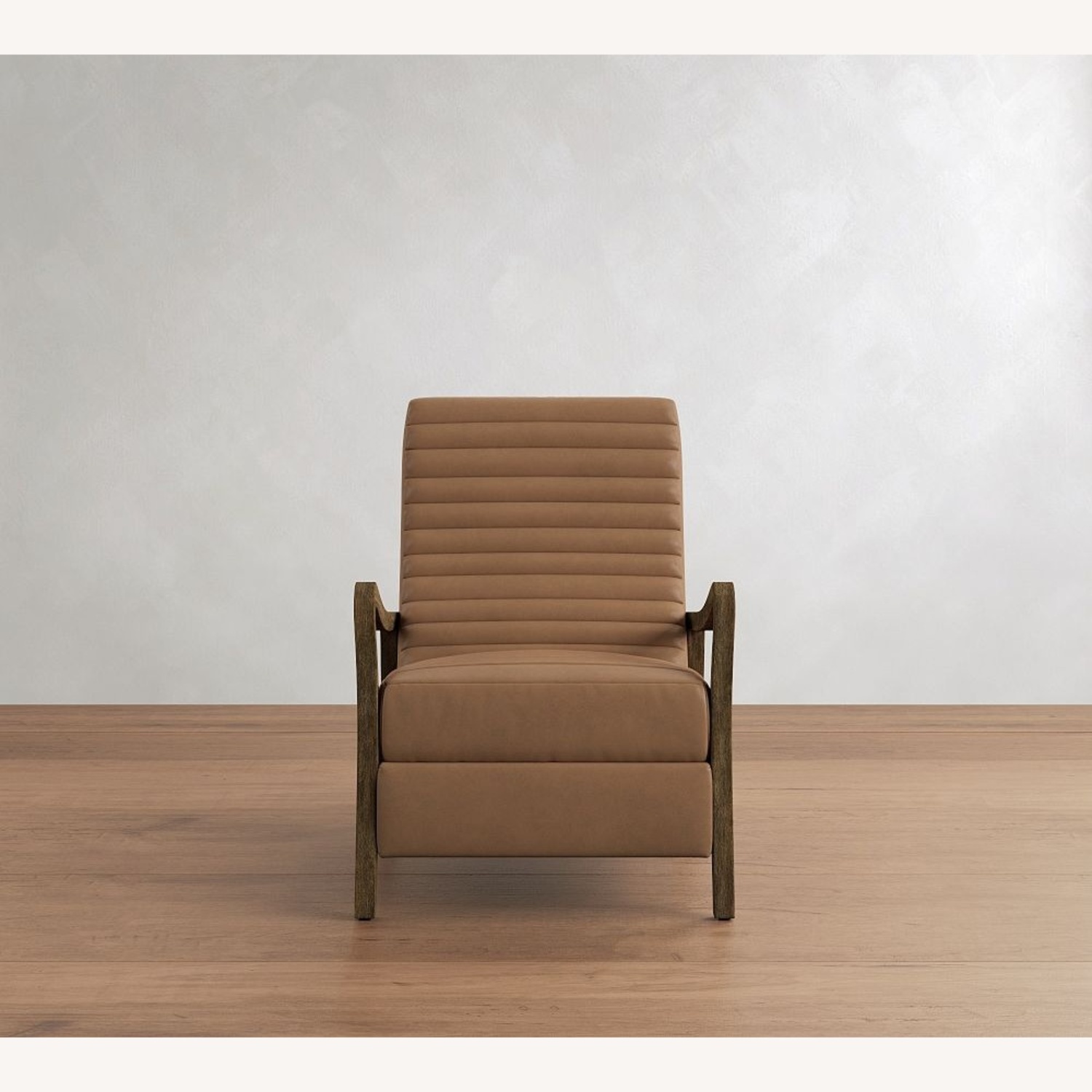 Pottery Barn Light Brown Leather Accent Chairs - image-7