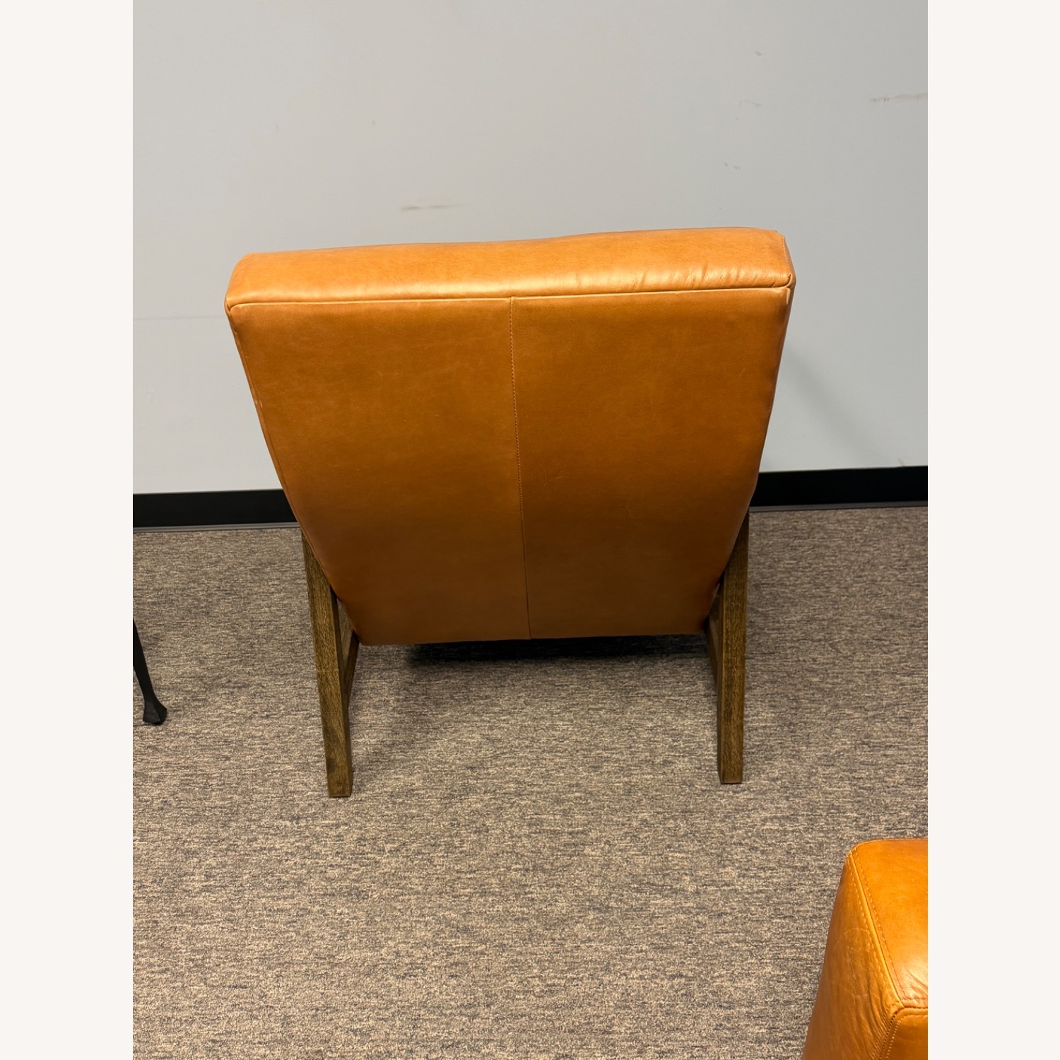 Pottery Barn Light Brown Leather Accent Chairs - image-4