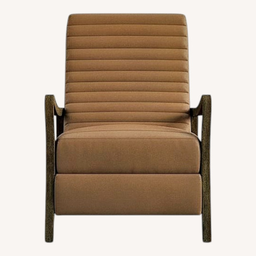 Used Pottery Barn Light Brown Leather Accent Chairs for sale on AptDeco