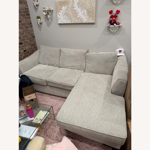 Used Raymour & Flanigan Tatum Reversible Sofa Chaise for sale on AptDeco