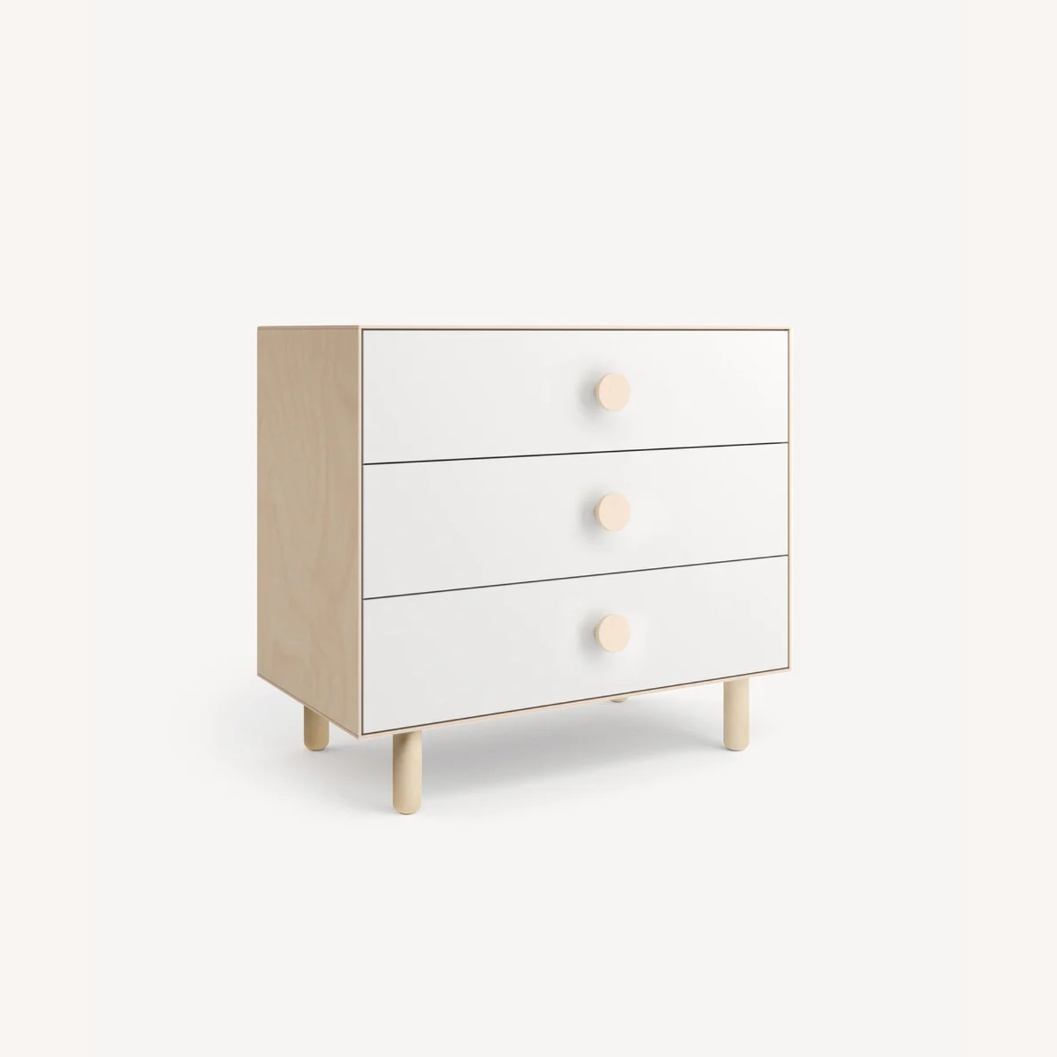Oeuf Dot 3-Drawer White & Birch Dresser - image-4