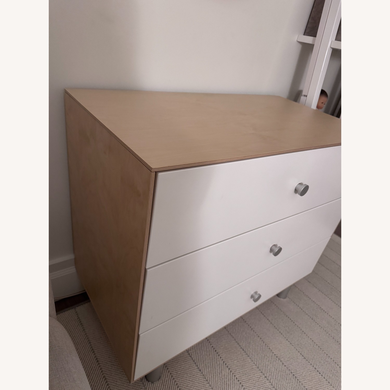 Oeuf Dot 3-Drawer White & Birch Dresser - image-2