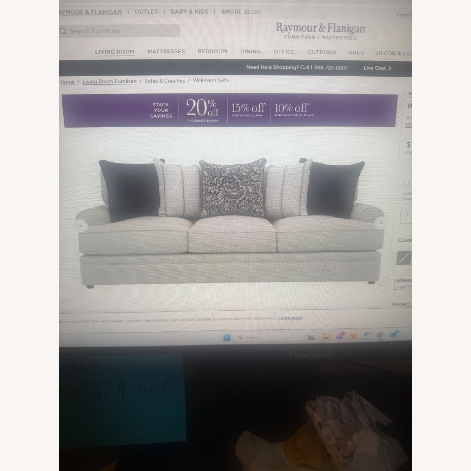 Raymour & Flanigan Couch - image-4