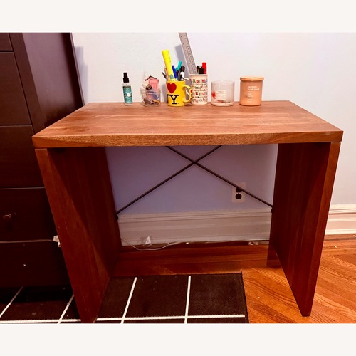 Used West Elm Light Brown Wood Desk for sale on AptDeco
