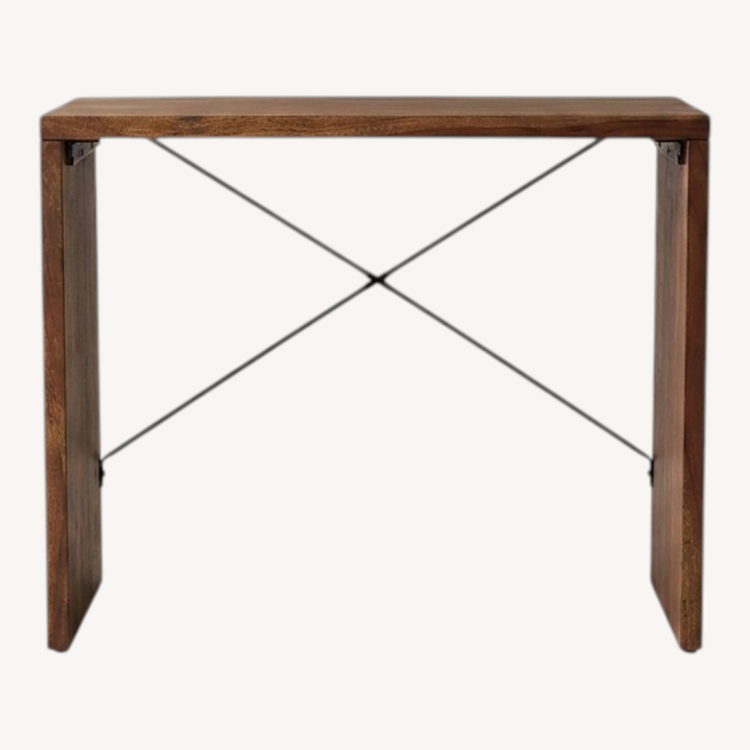 West Elm Light Brown Wood Desk - image-0