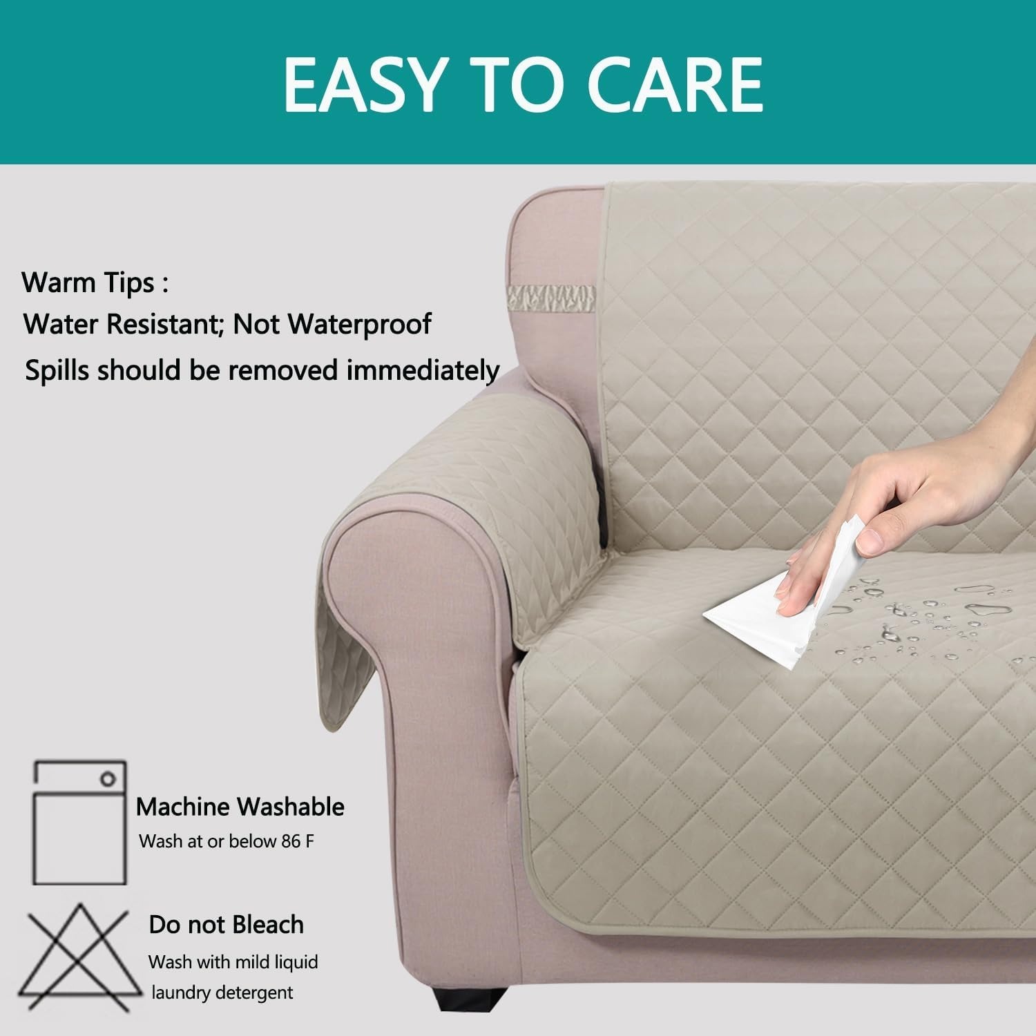 Natural Fabric 3+ Seater Sofa - image-7