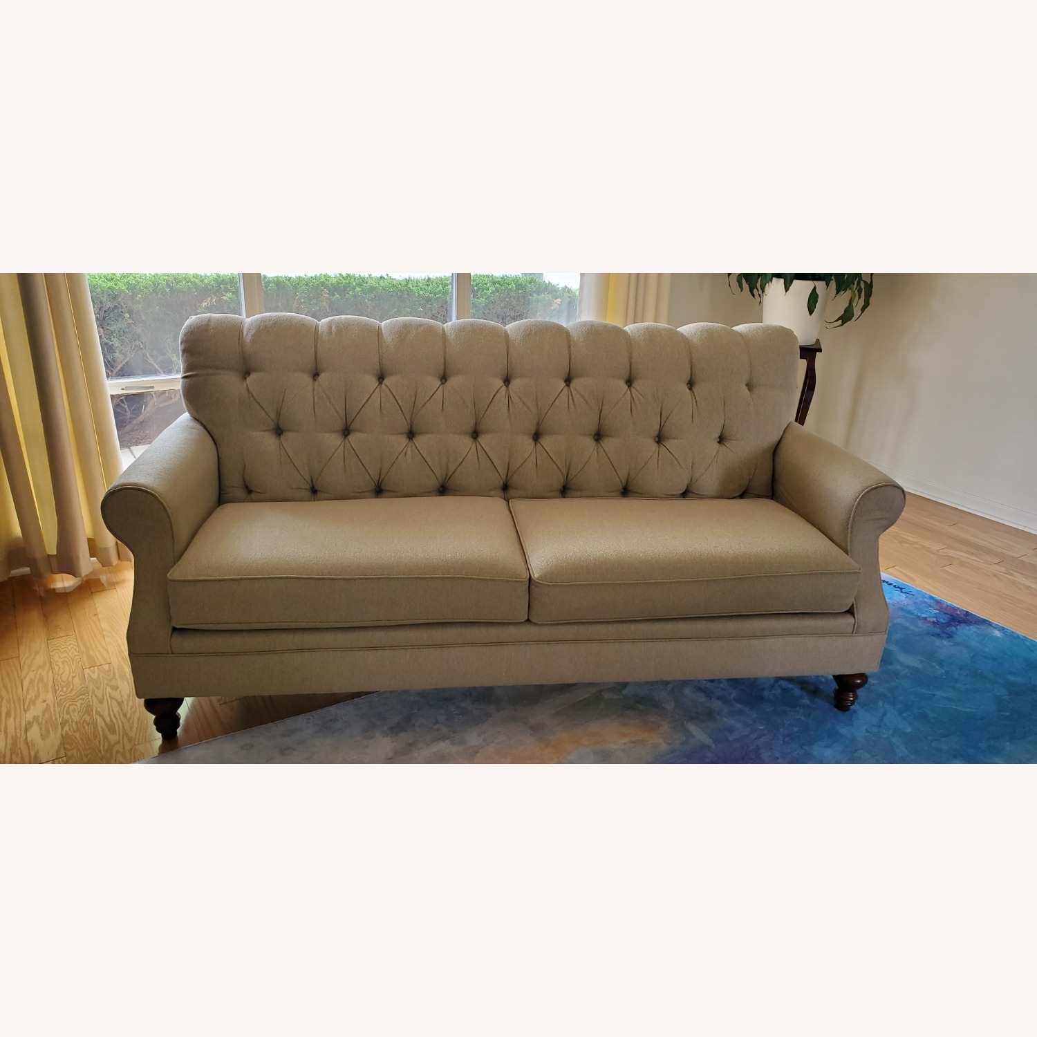 Natural Fabric 3+ Seater Sofa - image-1