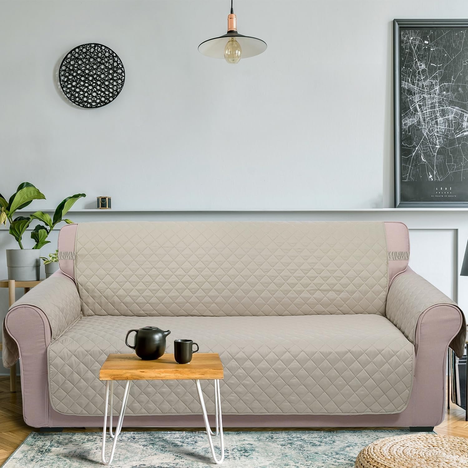 Natural Fabric 3+ Seater Sofa - image-6