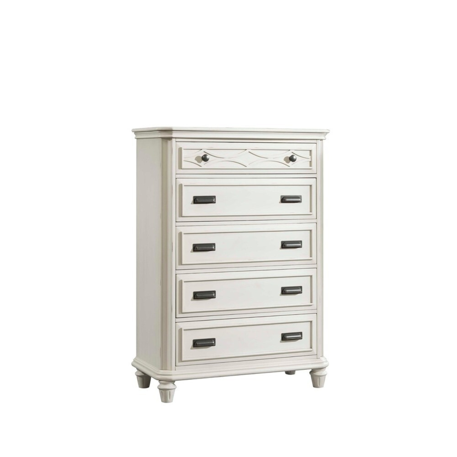 5 Drawer Chest With Flip Top Vanity Mirror - image-7