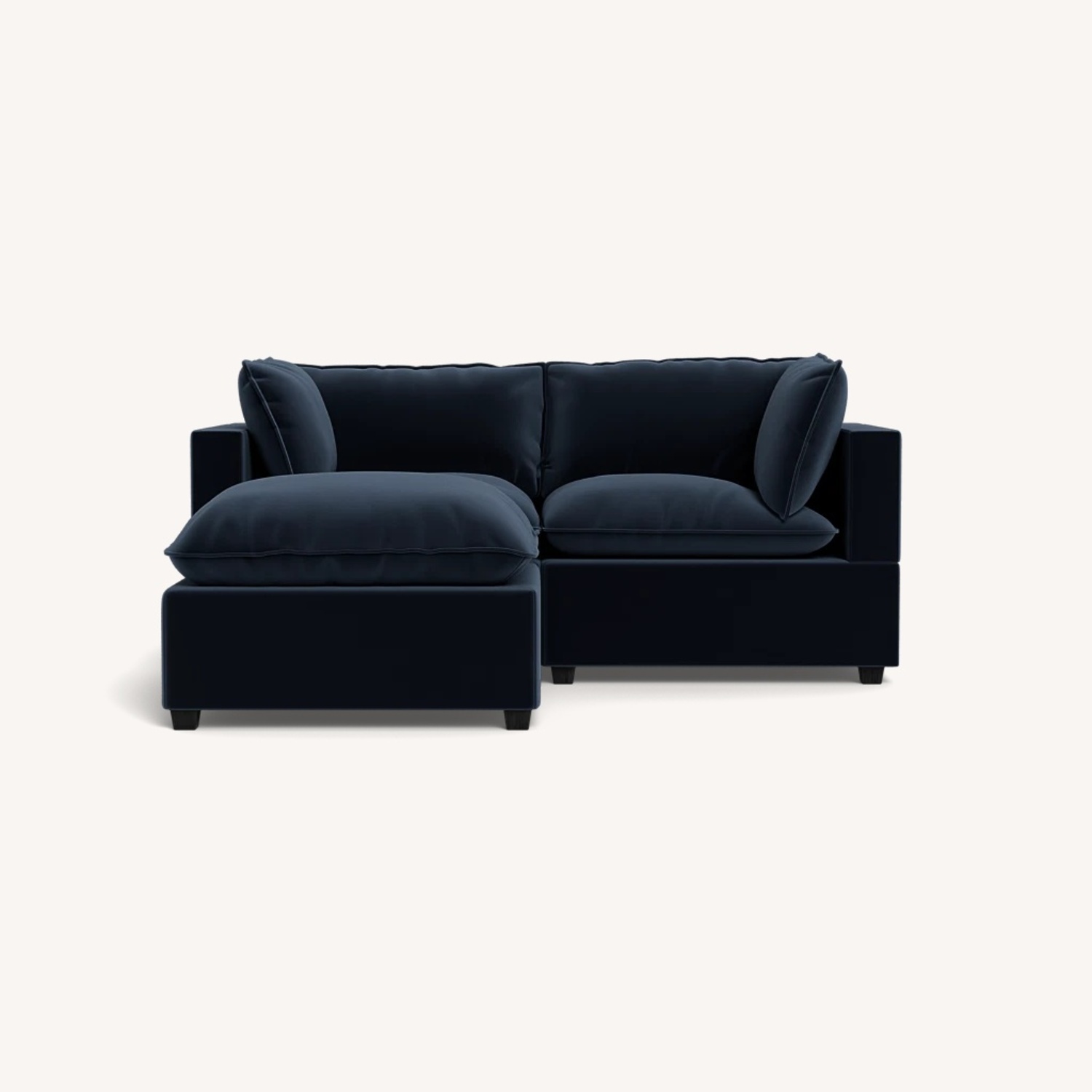 Albany Park Kova Blue Velvet 2 Piece Sectional - image-0