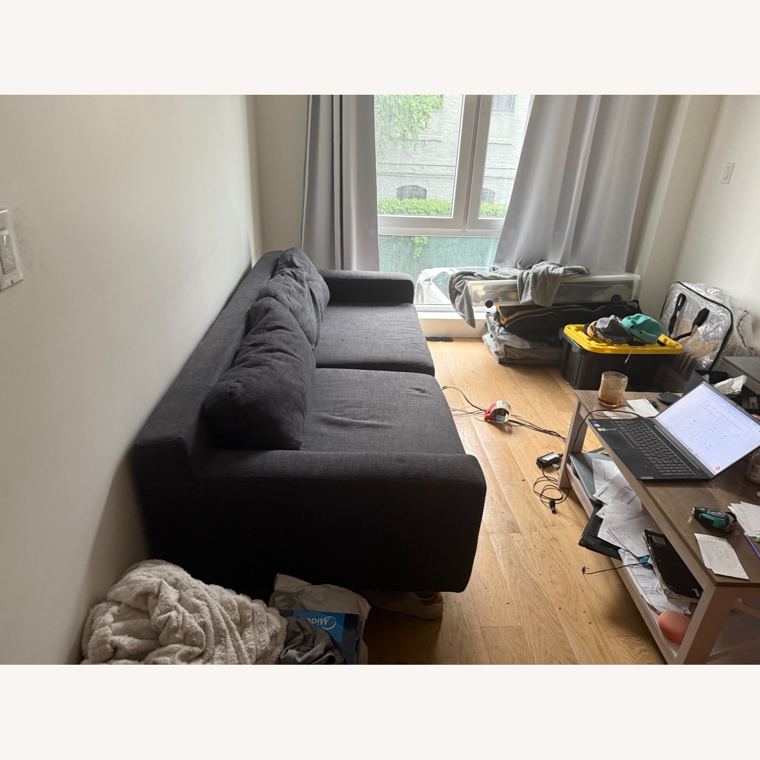 Blue 2 Seater Sofa - image-2