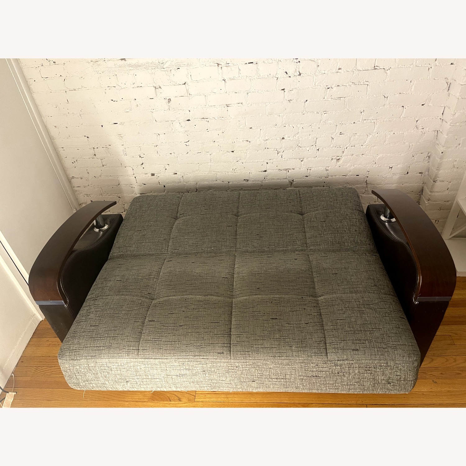 Beliani Luna Sleeper Loveseat w Storage & Matching Pillows - image-8