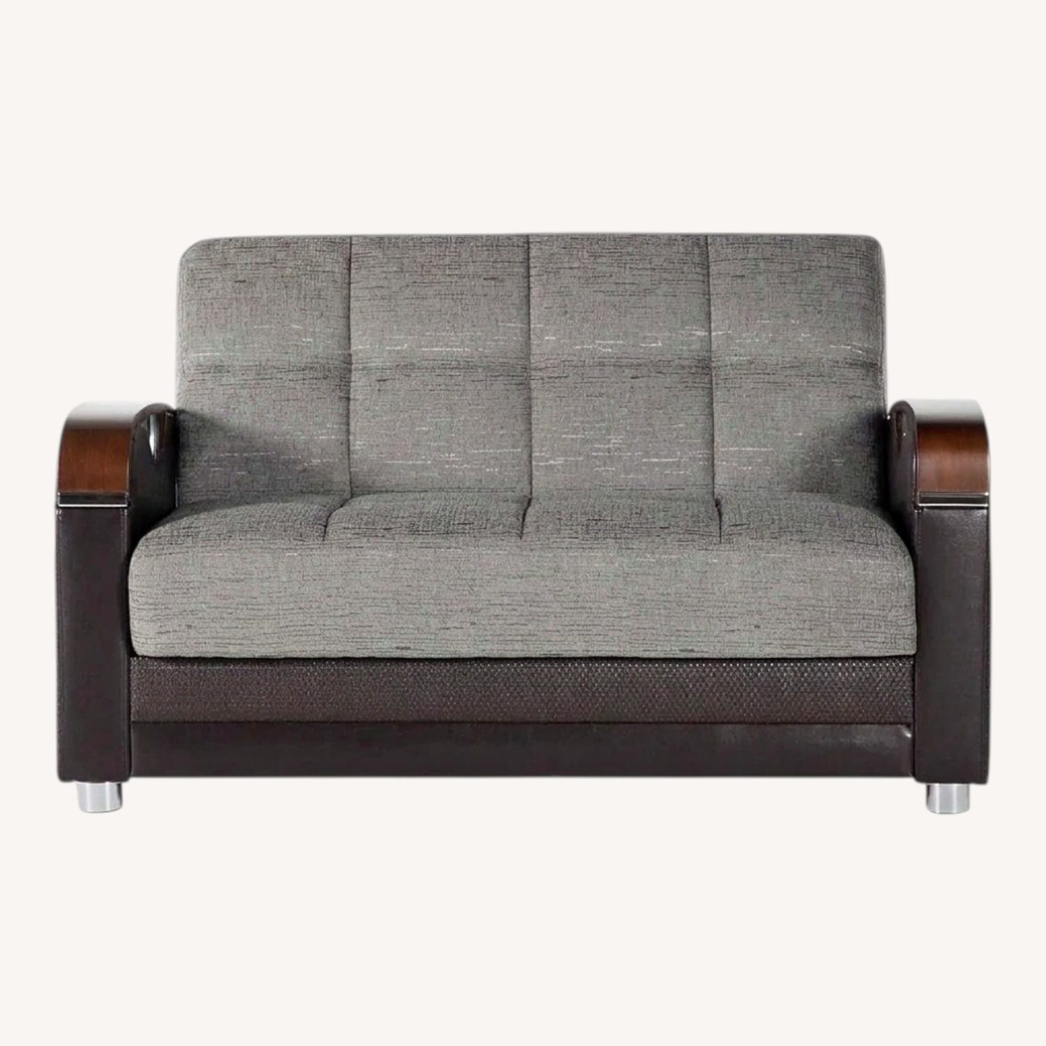 Beliani Luna Sleeper Loveseat w Storage & Matching Pillows - image-0