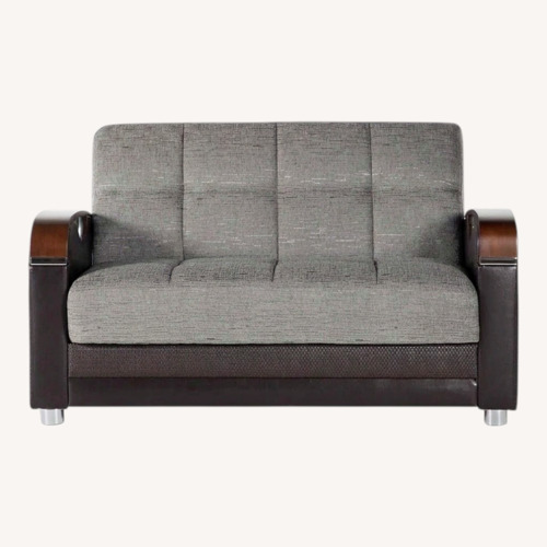 Used Beliani Luna Sleeper Loveseat w Storage & Matching Pillows for sale on AptDeco