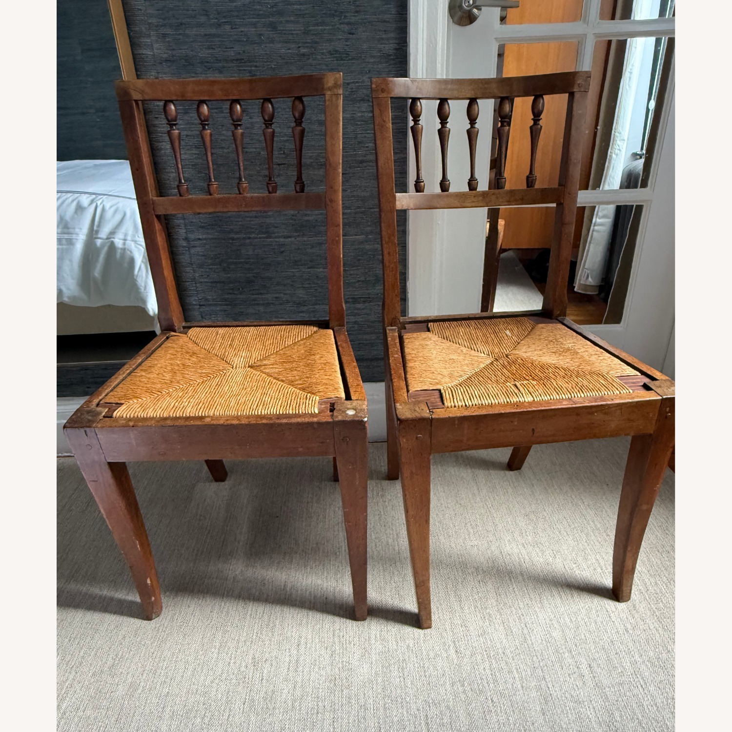 Dark Brown Wood Dining Chairs - image-1