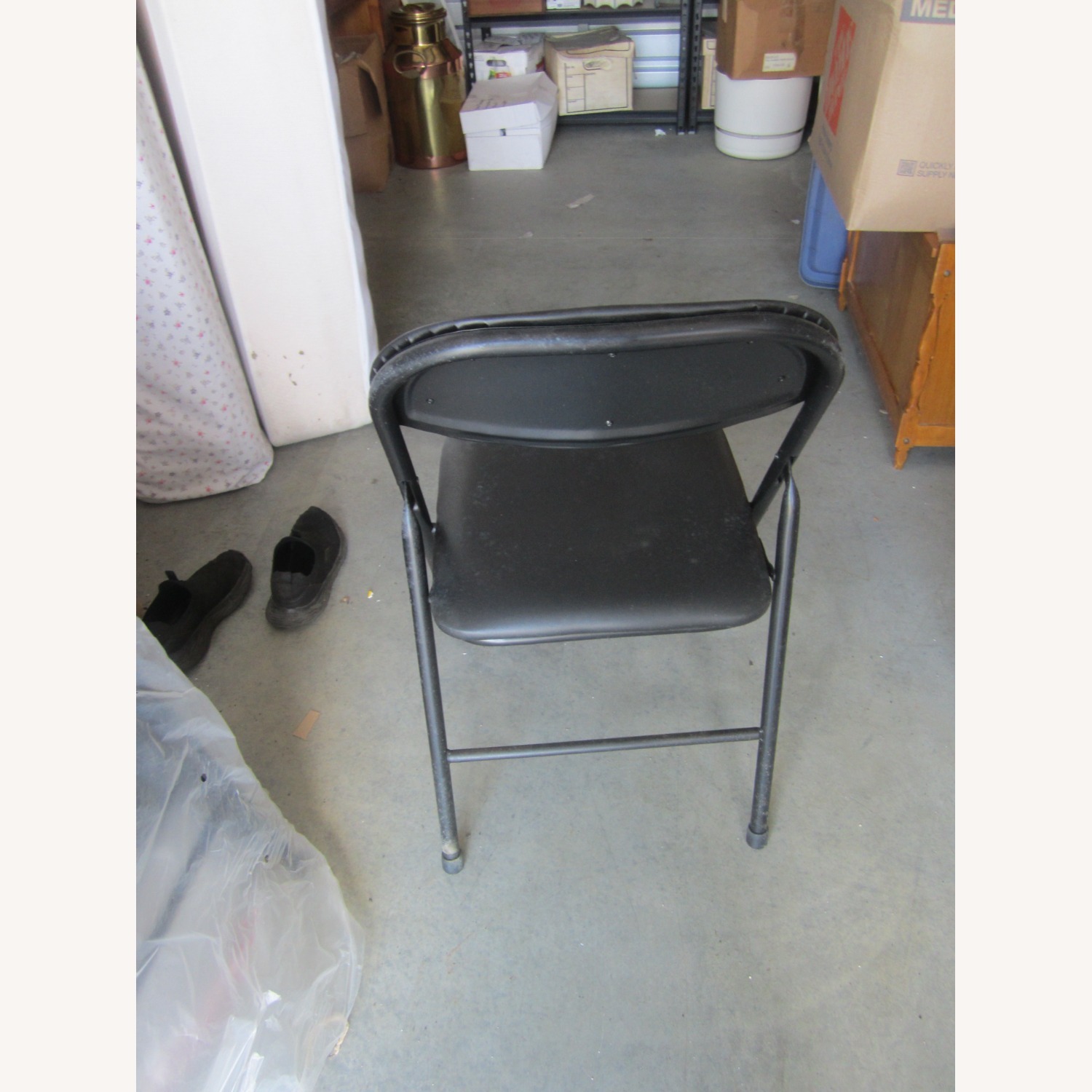 Black Metal Accent Chairs Folding Chairs - image-7