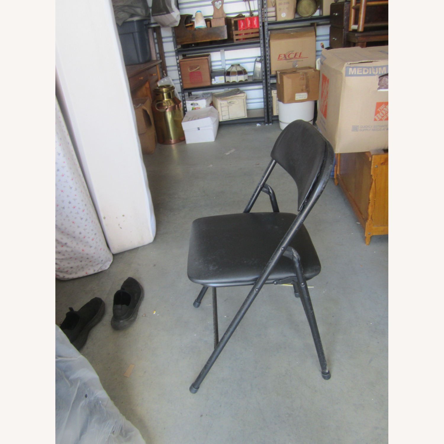 Black Metal Accent Chairs Folding Chairs - image-3