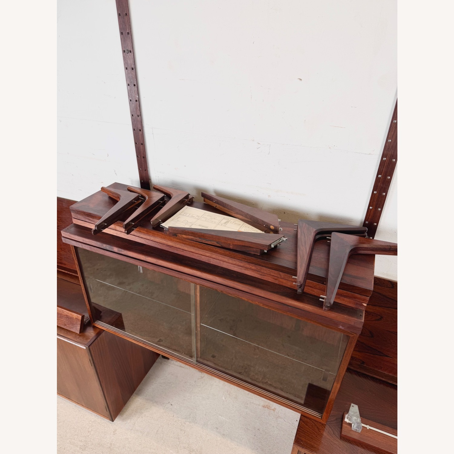 MCM Danish Rosewood Three-Bay Modular Wall Unit - image-7
